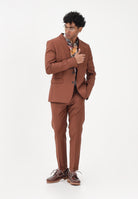 PATRIZIA PEPE Pantalone elegante cuoio da uomo 5PA429A1WK B217 PATRIZIA PEPE 