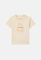 PALM ANGELS T-shirt a manica corta beige da neonato con stampa<BR/> PGXB001S26JER001 002 PALM ANGELS 