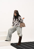 ADIDAS ORIGINALS Felpa con zip Adidas Originals Satin panna e marrone da donna KA2683 . ADIDAS ORIGINALS 