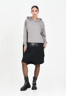 MAISON MARGIELA Abito maxi felpa grigia e nera per donna e ragazze dallo stile re-cut MM6 M60852MM04H M6C37 MAISON MARGIELA 