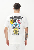 BARROW T-shirt a manica corta bianca per uomo e donna con maxi stampa S5BWUATH156 002 BARROW 