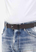 ARMANI EXCHANGE Cintura reversibile moro e blu da uomo XM000596AF12665 M6107 ARMANI EXCHANGE 