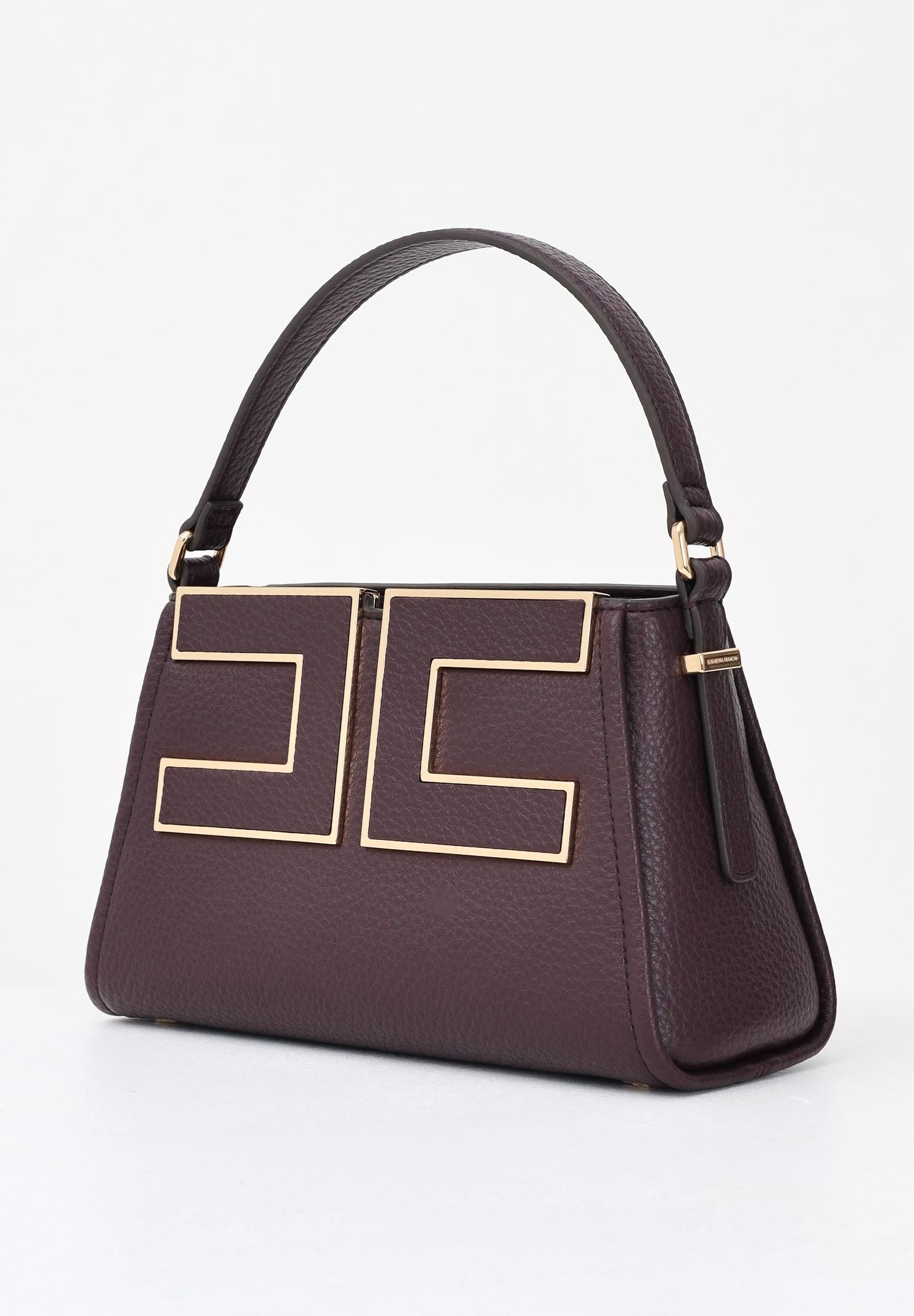 ELISABETTA FRANCHI Borsa a spalla bordeaux da donna con logo BS36A56E2 EA4 ELISABETTA FRANCHI 