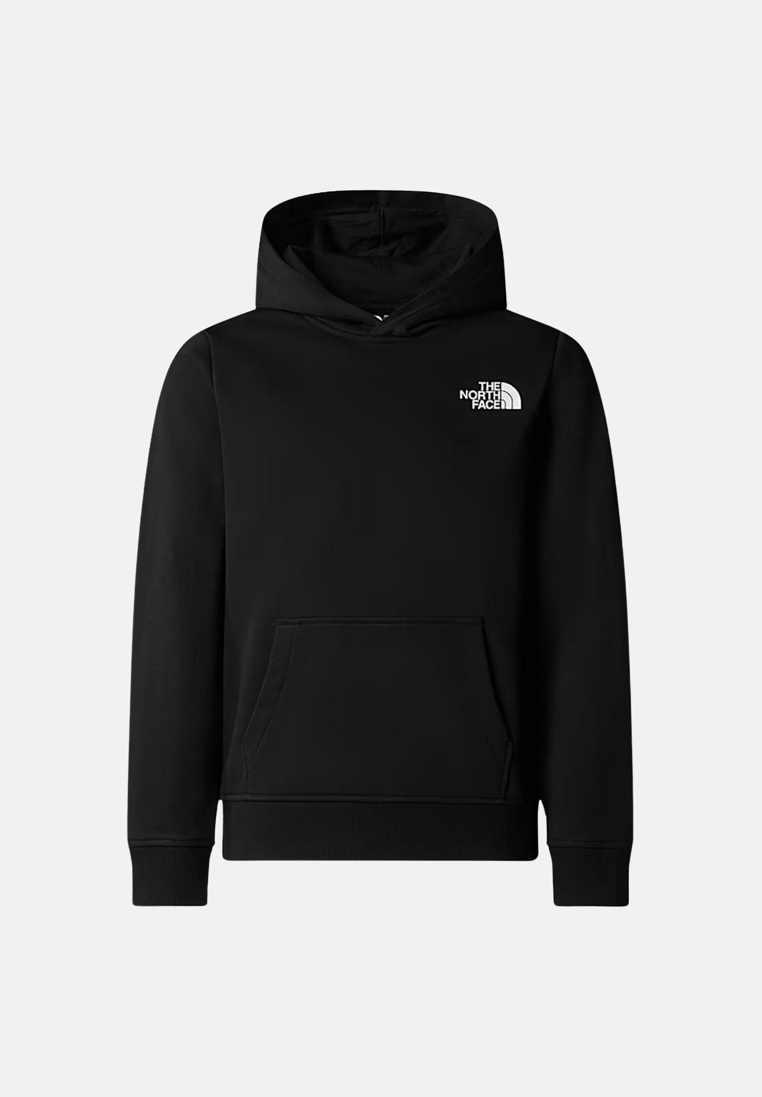THE NORTH FACE Felpa con cappuccio NSE Box nera per bambino e bambina NF0A89H9JK31  THE NORTH FACE 