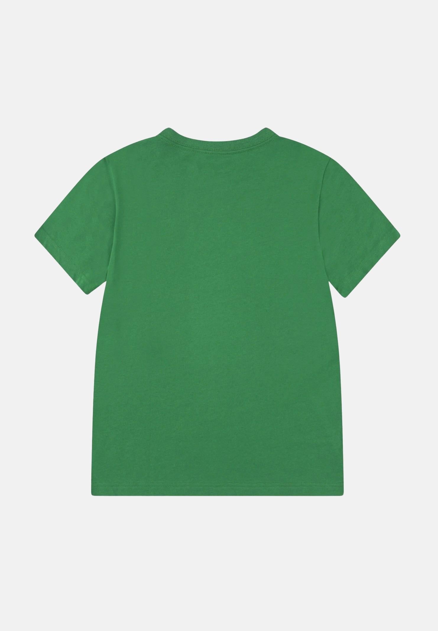 JORDAN T-shirt a manica corta verde per bambino e bambina con ricamo Jumpman 95D266 E1P JORDAN 