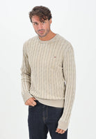 TOMMY HILFIGER Maglioncino girocollo beige da uomo MW0MW39524RBT  TOMMY HILFIGER 