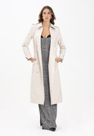 ELISABETTA FRANCHI Trench panna da donna con stampa cocco SP00358E2 DZ9 ELISABETTA FRANCHI 