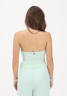 PATRIZIA PEPE Top verde acqua da donna con drappeggio e nodo laterale 2M4527J333 G632 PATRIZIA PEPE 
