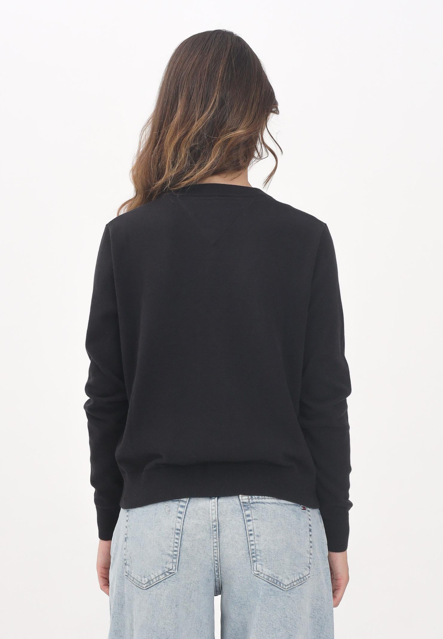 TOMMY JEANS Maglioncino nero da donna con logo DW0DW19888BDS  TOMMY JEANS 