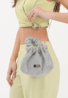 TWENTY FOURHAITCH Borsa a mano argento da donna con strass LB1028162P BOR TWENTY FOURHAITCH 