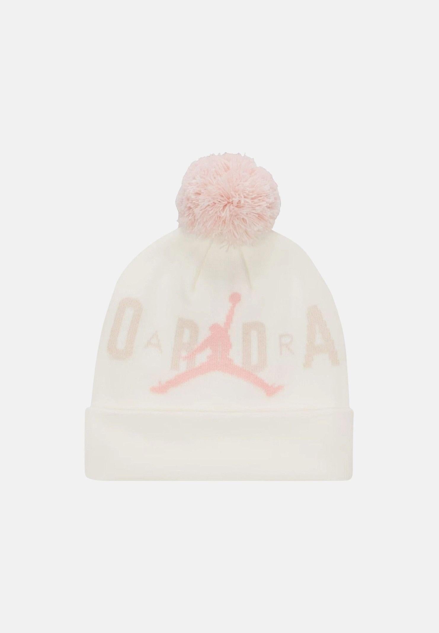 JORDAN Set regalo composto da cappello e guanti panna e rosa da bambina 9A0869 782 JORDAN 