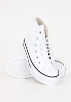 Sneakers Chuck Taylor All Star Platform Leather bianche per bambino e bambina A01016C  CONVERSE 