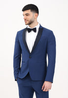 PATRIZIA PEPE Giacca smoking blu da uomo con revrs in raso 5SB661A590 CA57 PATRIZIA PEPE 