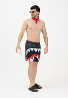 SPRAYGROUND Shorts mare PIXEL MOUTH nero da uomo 910SWM2046 . SPRAYGROUND 