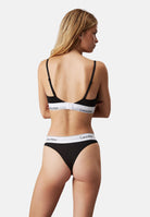 CALVIN KLEIN Bralette nera da donna con fascia logata LV00QF8508 UB1 CALVIN KLEIN 