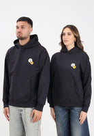 BARROW Felpa con cappuccio grigia per uomo e donna caratterizzata da maxi stampa sul retro F5BWUAHS125 251 BARROW 