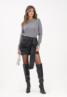 PINKO Gonna corta nera da donna con fiocco 106144A305 Z99 PINKO 