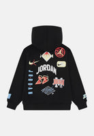 JORDAN Felpa con cappuccio MJ DYNASTY nera per bambino e bambina 95F569 023 JORDAN 