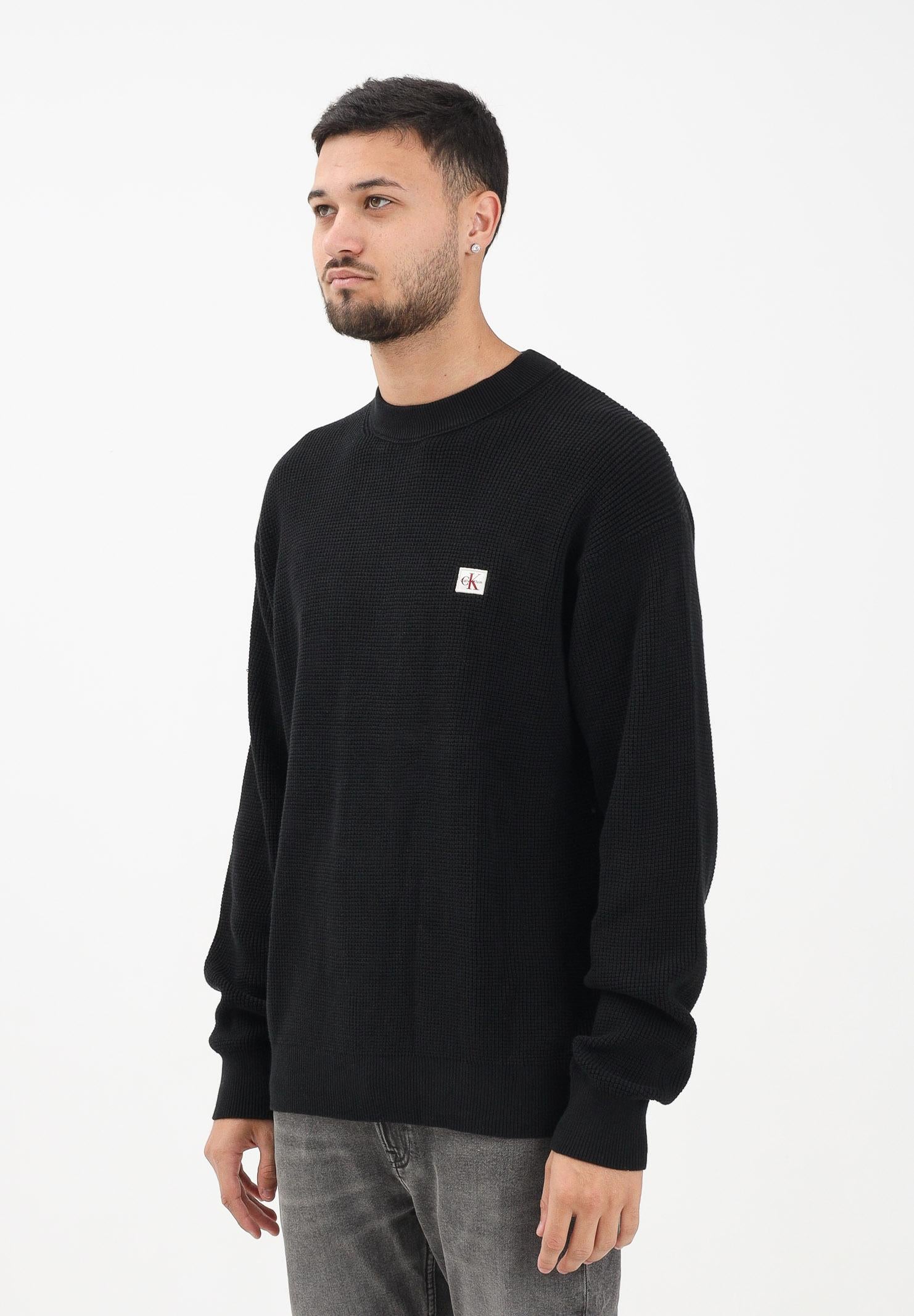 CALVIN KLEIN JEANS Maglioncino girocollo nero da uomo LV04RD313GUB1  CALVIN KLEIN JEANS 