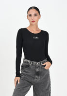 MAISON MARGIELA Body a maniche lunghe nero per donna e ragazze con logo M60911MM06L M6900 MAISON MARGIELA 