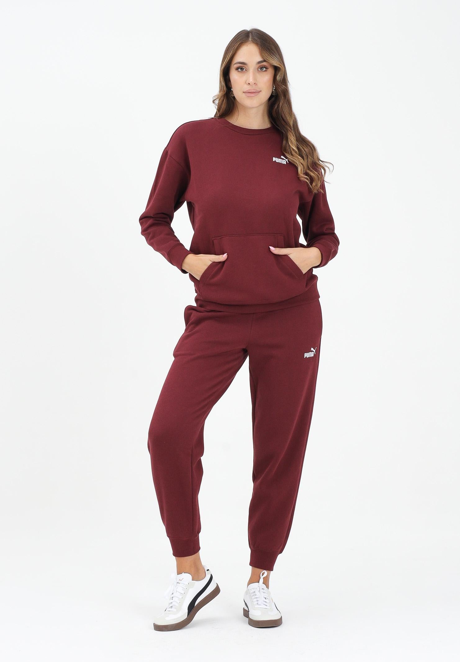 PUMA Tuta sportiva bordeaux da donna con logo 688160 96 PUMA 