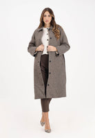 JDY Cappotto lungo marrone da donna con motivo pied de poule 15357594 IcedCoffee JDY 
