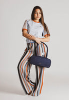 ADIDAS ORIGINALS T-shirt a manica corta SUMEMR GLOW ADVANCED THREE STRIPES azzurra da donna KY8125 . ADIDAS ORIGINALS 