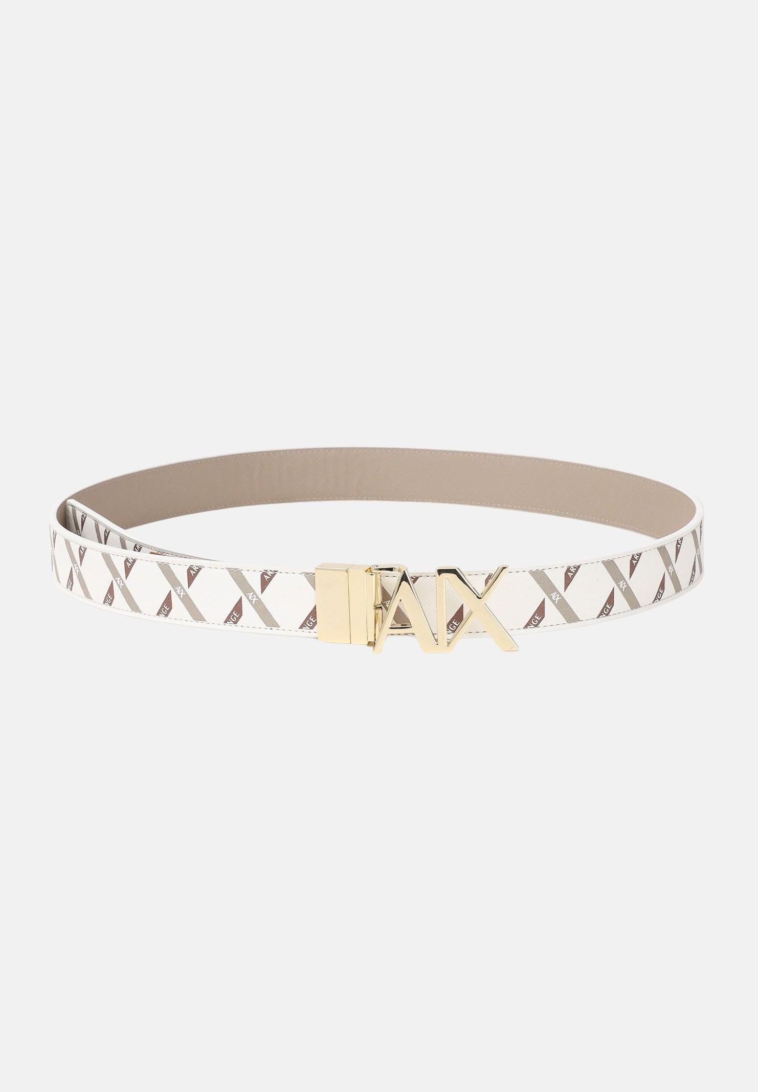 ARMANI EXCHANGE Cintura reversibile bianca e beige da donna XW001203AF17155 M1245 ARMANI EXCHANGE 
