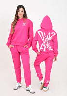 Pantalone sportivo fucsia per donna e bambina con stampa logo DQ2527D003G DQ313 DSQUARED2 