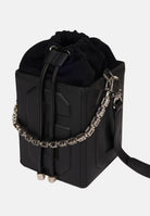 GCDS Borsa a mano nera da donna con logo GCDS in rilievo 3D GCDSD001 99 GCDS 