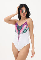 MARCELO BURLON COUNTY OF MILAN Costume intero bianco da donna con stampa COMAS2608210951 . MARCELO BURLON COUNTY OF MILAN 