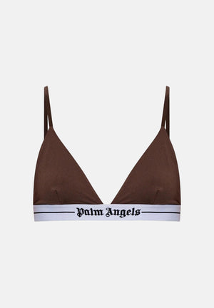 PALM ANGELS bralette Bra with Logo choccolate marrone, colore basico marrone, donna PLA1UWTP06SI CH PALM ANGELS 