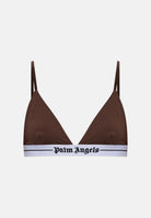 PALM ANGELS bralette Bra with Logo choccolate marrone, colore basico marrone, donna PLA1UWTP06SI CH PALM ANGELS 
