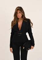 ELISABETTA FRANCHI Cardigan nero da donna MK48S57E2 110 ELISABETTA FRANCHI 