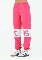 GCDS Pantalone sportivo fucsia per donna, ragazzi e bambini con banda a contrasto e logo B2JU3017BA2 59 GCDS 