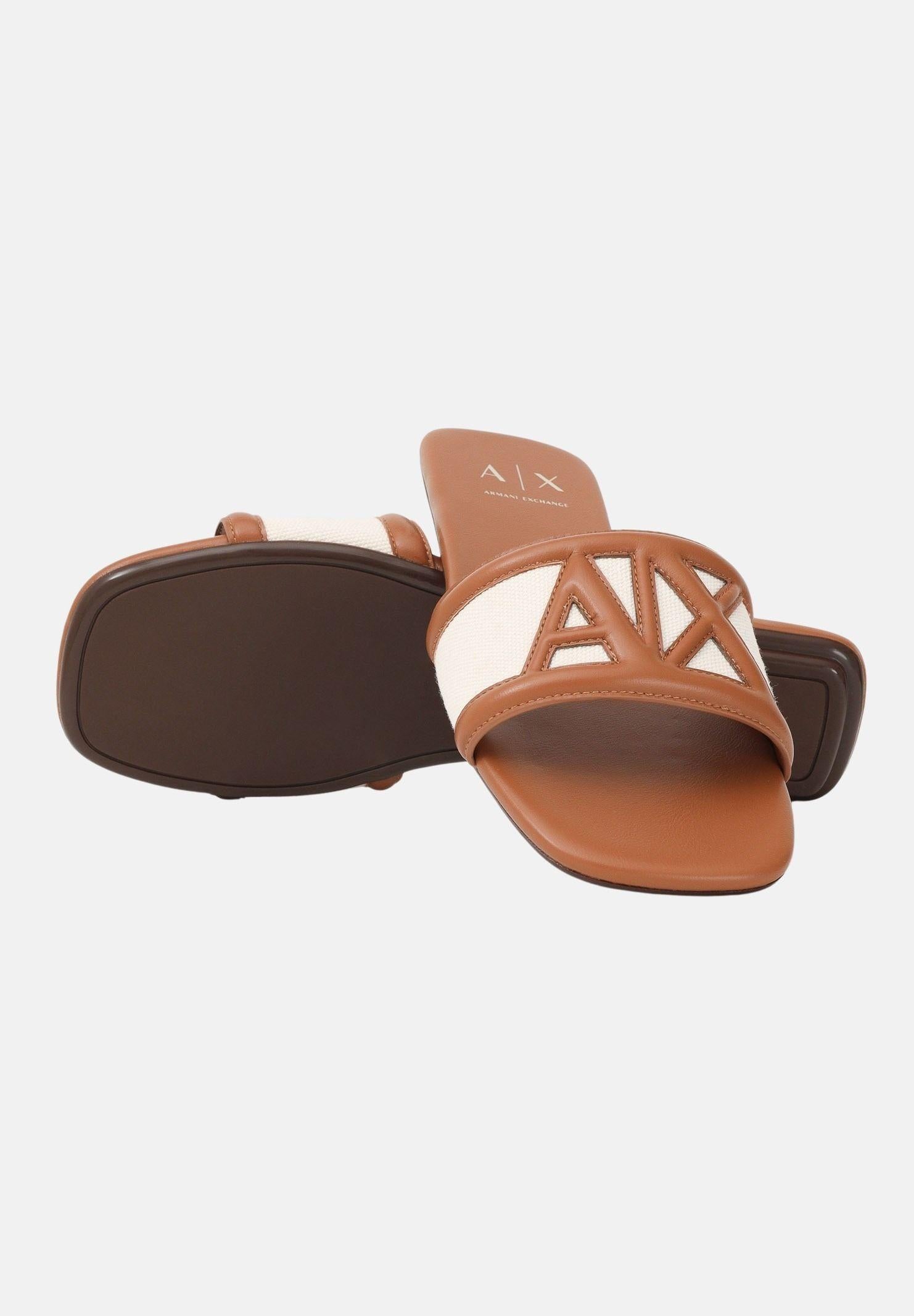 ARMANI EXCHANGE Ciabatte cuoio da donna XW002568AF22752 MZ767 ARMANI EXCHANGE 