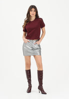 ADIDAS ORIGINALS Gonna corta 3 STRIPES in denim argento da donna KD2899 . ADIDAS ORIGINALS 