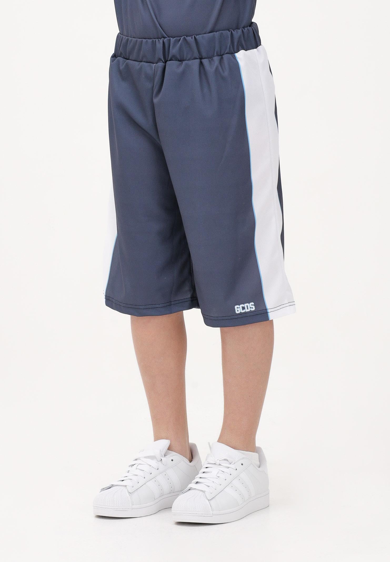 GCDS Shorts blu per donna, ragazzi e bambini con logo C1BJQL707J338 782A GCDS 