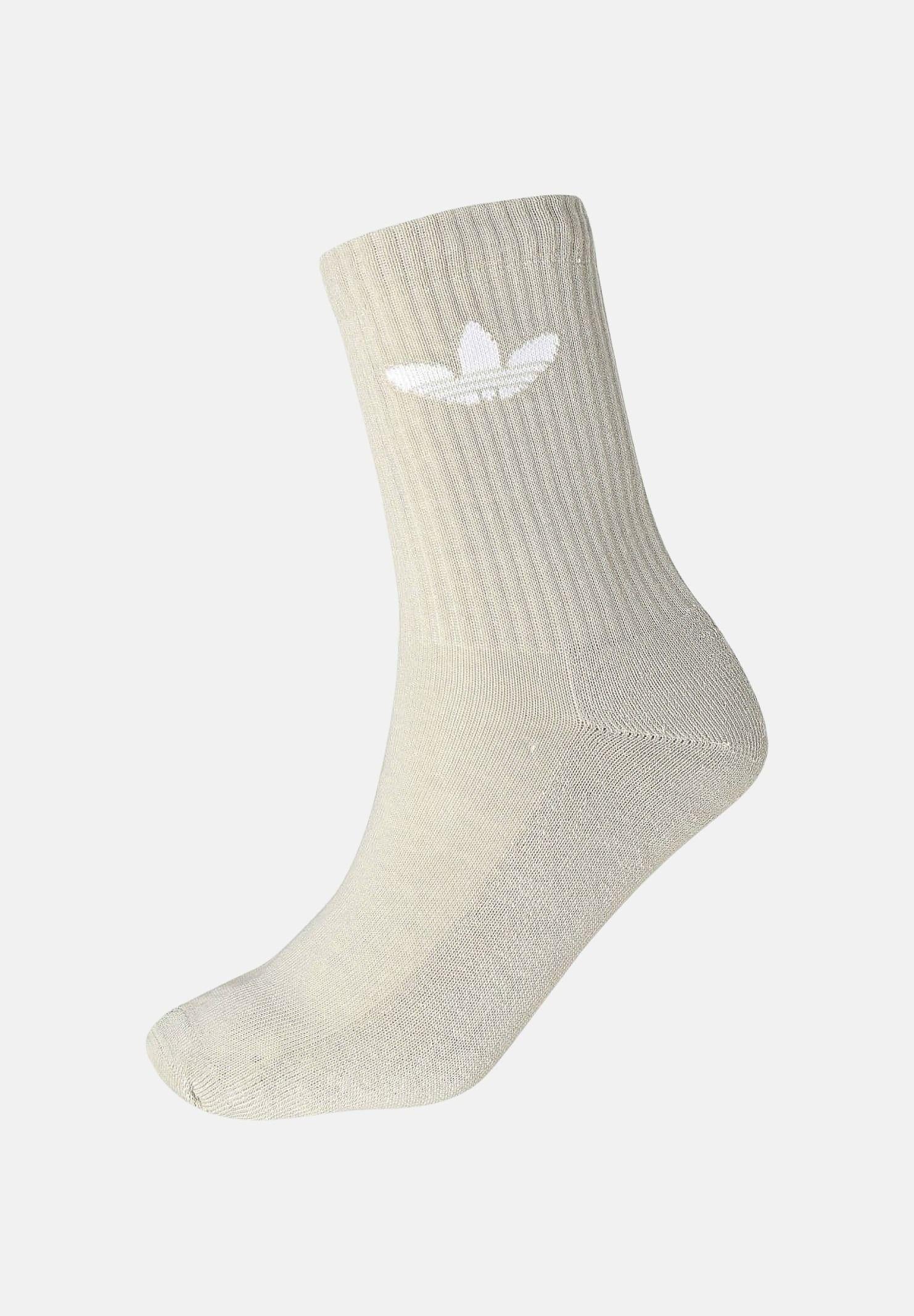 ADIDAS ORIGINALS Calzini (6paia) Trefoil Crew panna, beige e marroni per uomo e donna IT7570 . ADIDAS ORIGINALS 