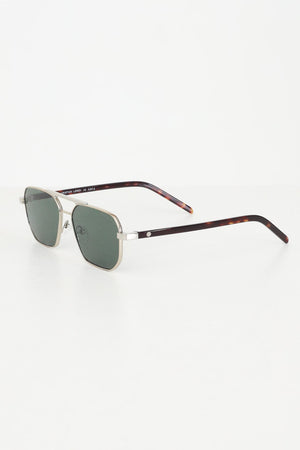 Occhiali da sole per uomo e donna con montatura argento e aste tartarugate 15032 05 CRISTIAN LEROY 