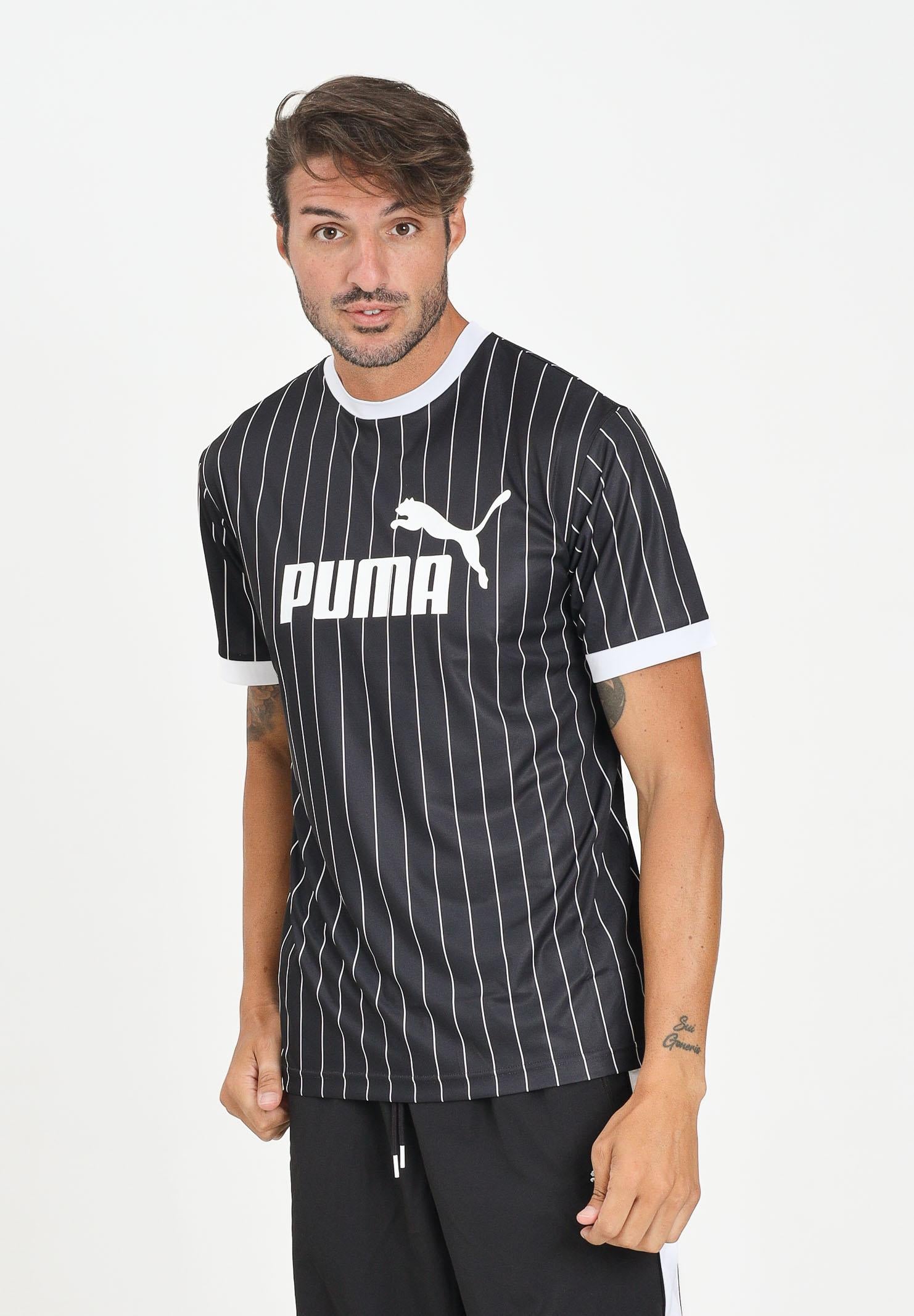 PUMA T-shirt a manica corta Essentials nera da uomo 688263 01 PUMA 