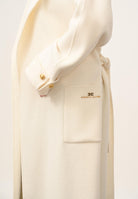 ELISABETTA FRANCHI Cappotto a vestaglia in panno panna da donna CP68D56E2 DZ9 ELISABETTA FRANCHI 