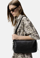 PINKO Borsa a spalla Keeper Bag in pelle nera da donna 106676A2JG Z99O PINKO 