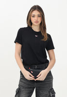 DIESEL T-shirt a manica corta Tdiegord nera per donna, ragazzi e bambini J022370GRAI K900 DIESEL 