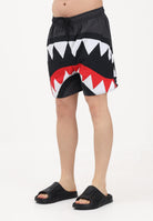 SPRAYGROUND Shorts mare PIXEL MOUTH nero da uomo 910SWM2046 . SPRAYGROUND 