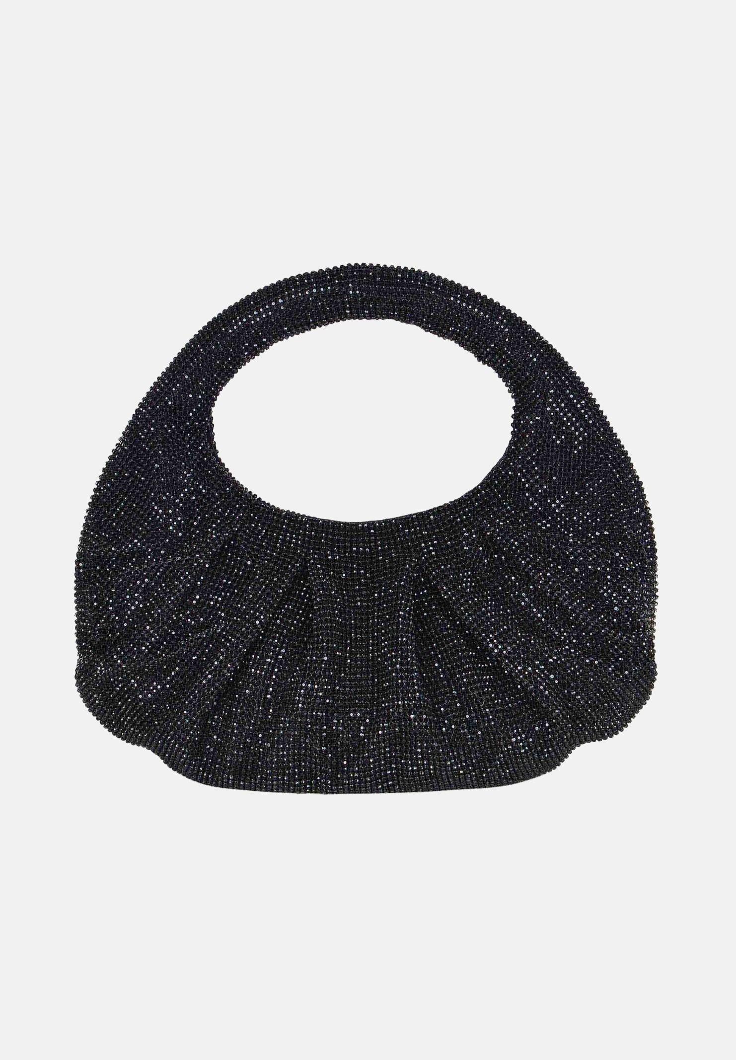 TWENTY FOURHAITCH Borsa a mano nera da donna con strass LB1006262P NE TWENTY FOURHAITCH 