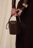 ELISABETTA FRANCHI Borsa a secchiello cacao da donna BS92A61E2 644 ELISABETTA FRANCHI 