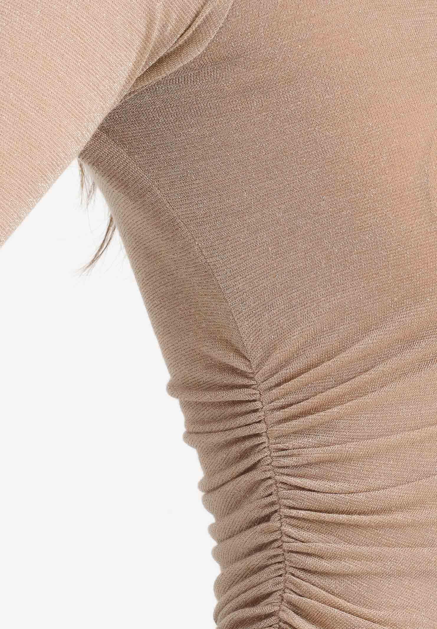 SIMONA CORSELLINI Maglia a manica lunga oro da donna con finitura glitterata A25CPMG00801-C00081 V0118 SIMONA CORSELLINI 