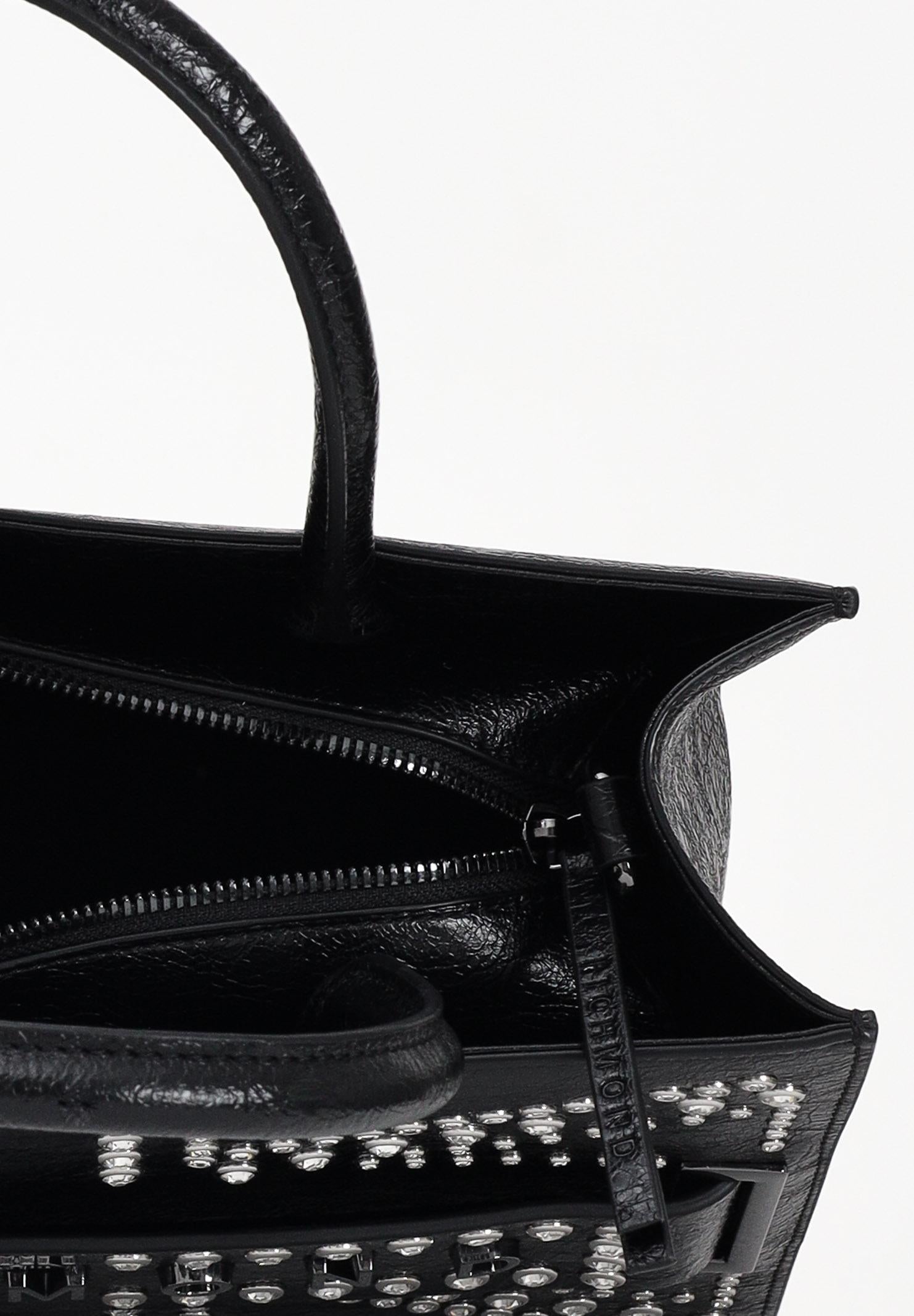 RICHMOND Shopper nera da donna con logo e borchie RWA25230BO BL RICHMOND 