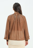 ALMA SANCHEZ Blusa Botes nocciola da donna AS2526030G 128 ALMA SANCHEZ 